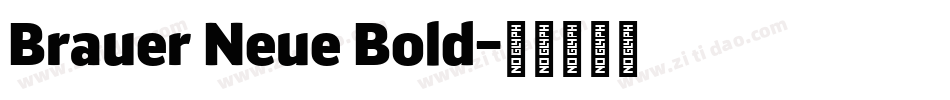 Brauer Neue Bold字体转换